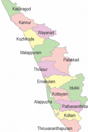 Kerala Districts Map